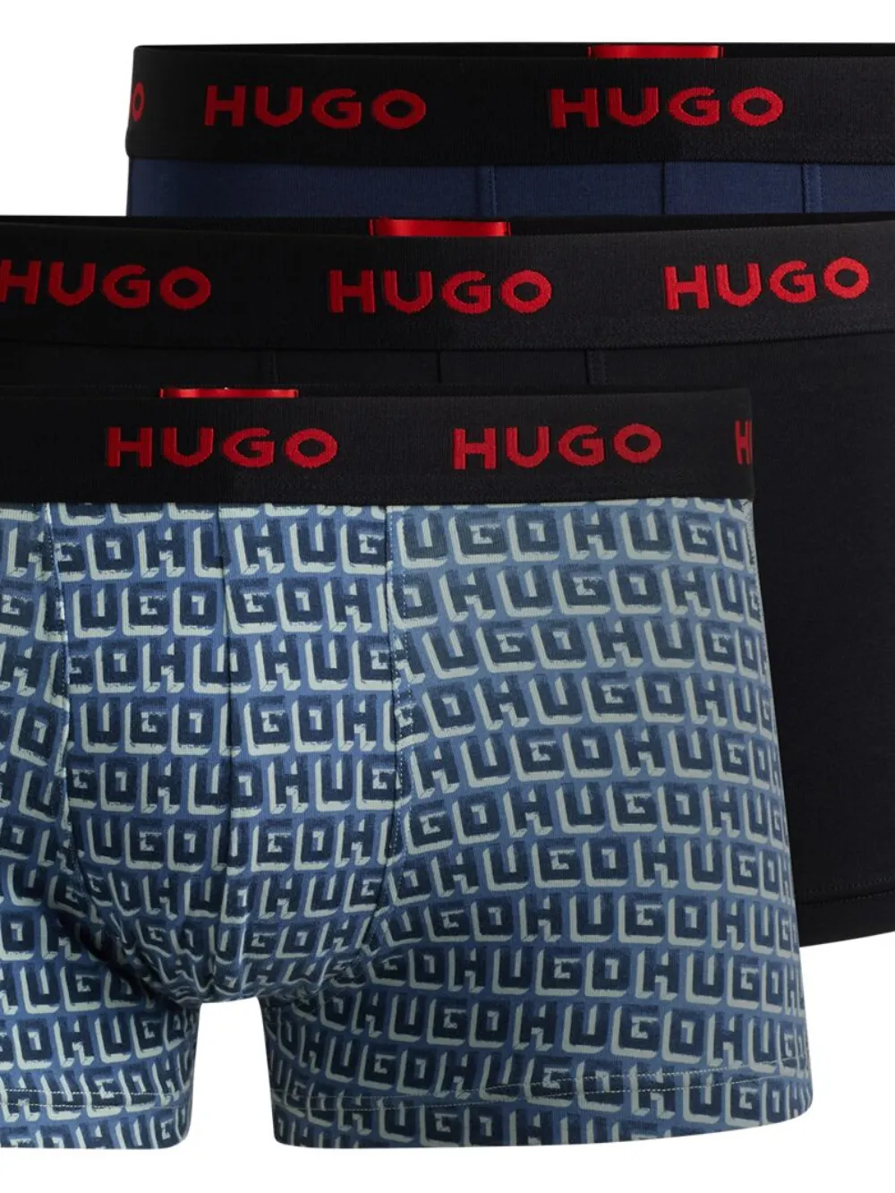 HUGO Kit 3 cuecas boxer com logo no cós | Image 2