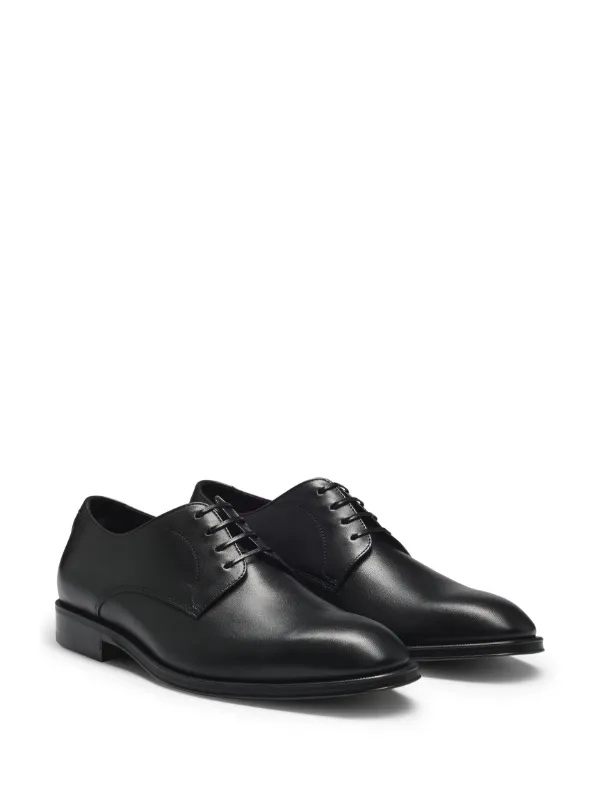 BOSS Men's Patent Leather Oxford Shoes – Italian-Made Formal Dress Shoes