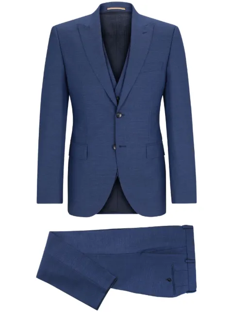 BOSS Terno 3 peças de lã virgem mescla