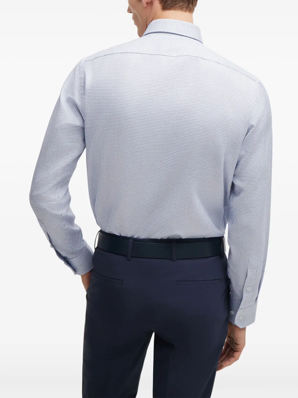 BOSS Overhemd met print Blauw