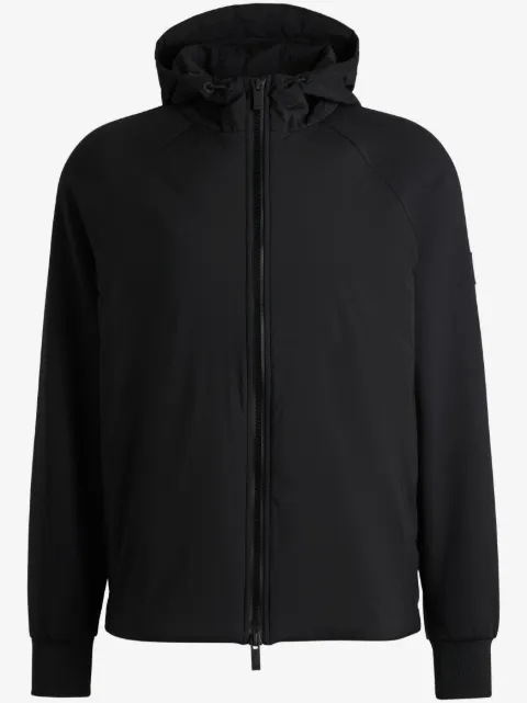 BOSS logo-appliqué hooded jacket