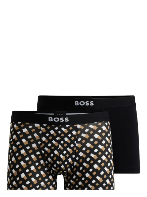 BOSS Kit 2 cuecas boxer com logo no cós
