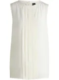 BOSS pleat-detailing top - White