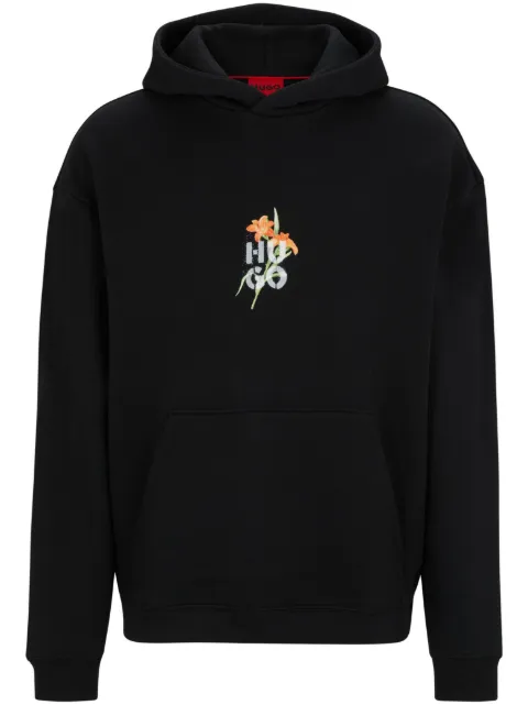HUGO Moletom de capuz com estampa floral