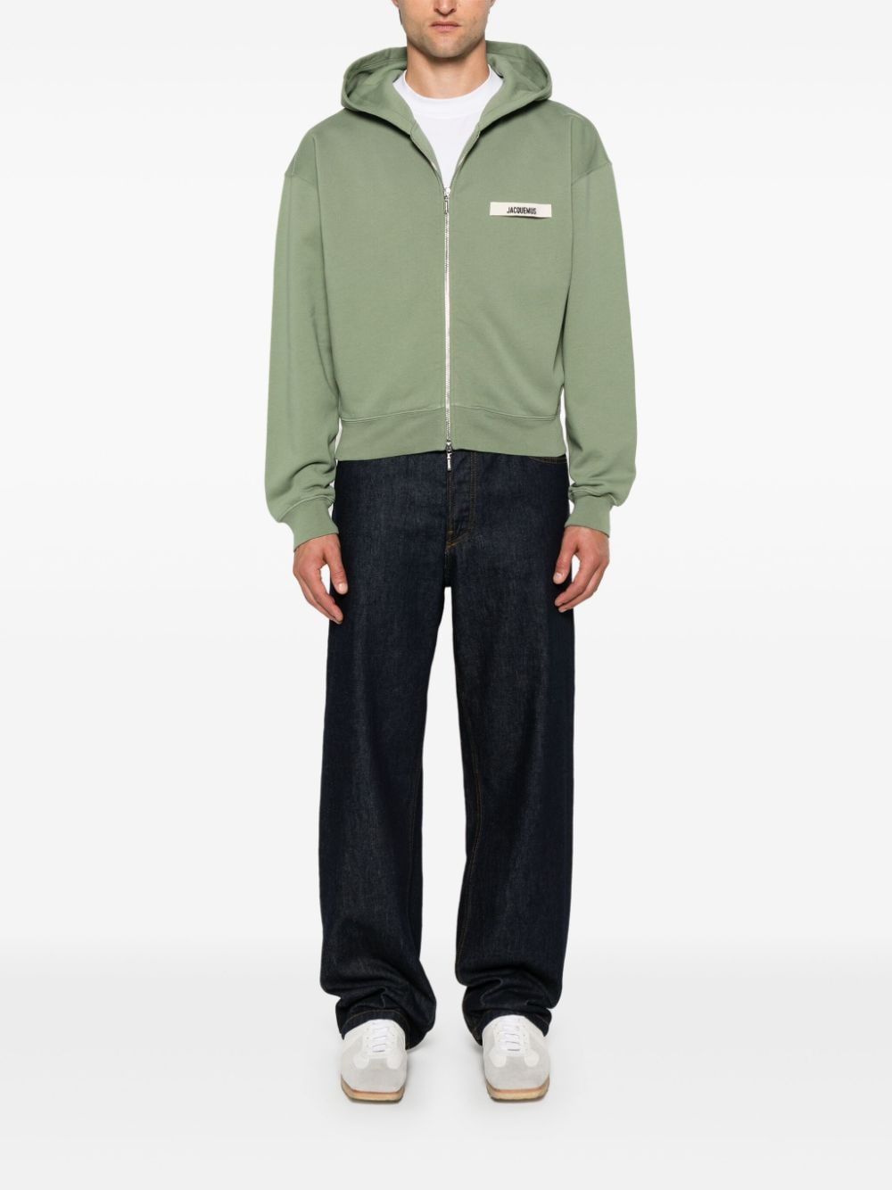 Jacquemus Le Hoodie zipped hoodie - Groen