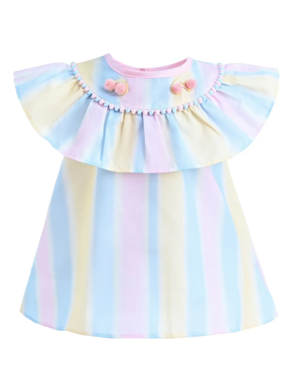 Mimi Tutu Rainbow gestreepte top en shorts Roze