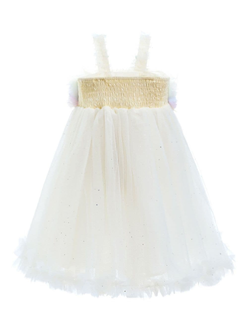 Mimi Tutu ruffled trapeze dress - Wit