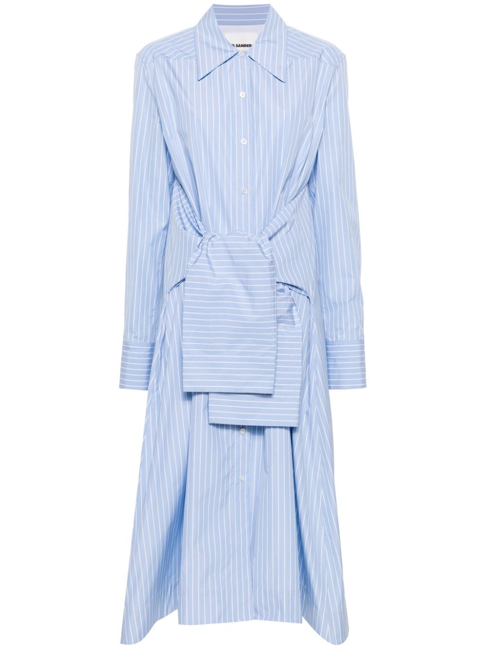 Jil Sander striped midi dress - Blue