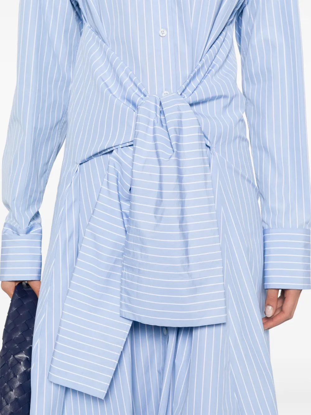 Jil Sander Gestreepte midi-jurk Blauw