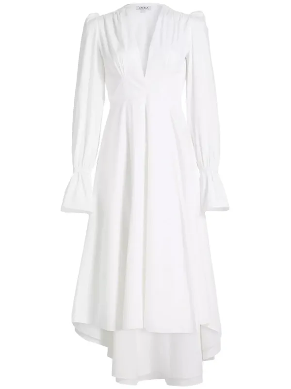 AZEEZA Willow Midi Dress White FARFETCH TR
