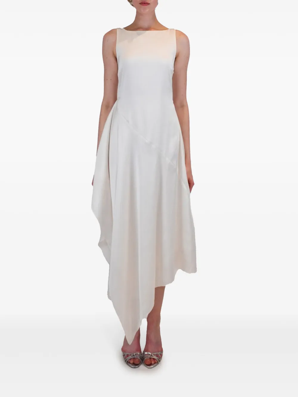 AZEEZA Manisha midi-jurk - Wit