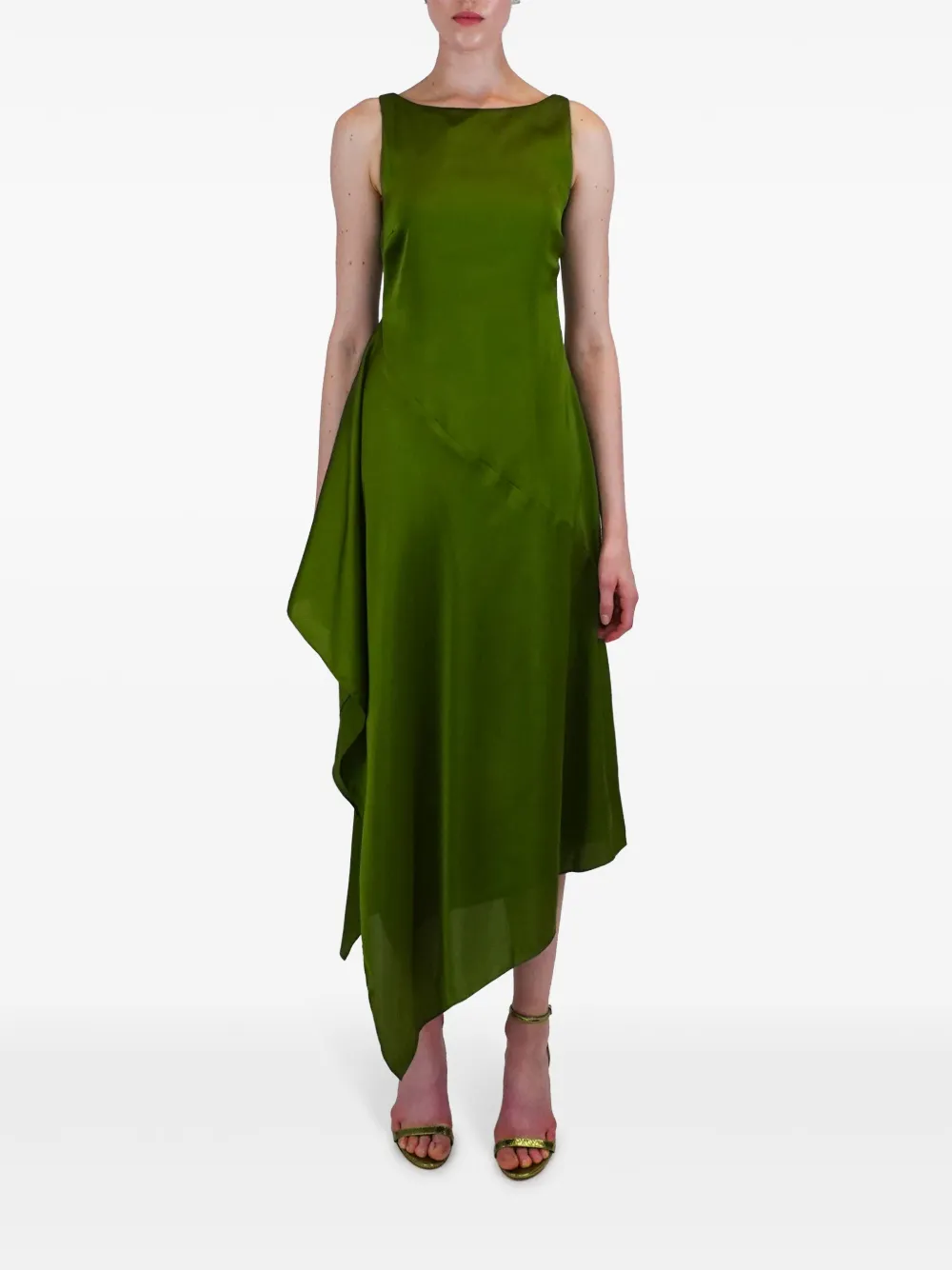 AZEEZA Manisha midi-jurk - Groen