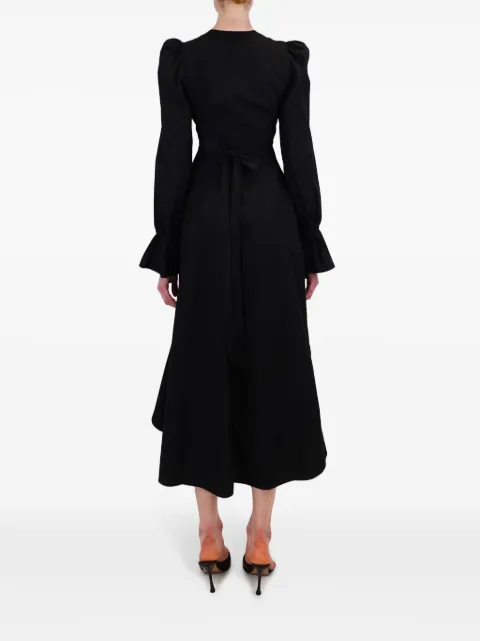 AZEEZA Willow midi dress WILLOWMIDIPOPBLK - 3