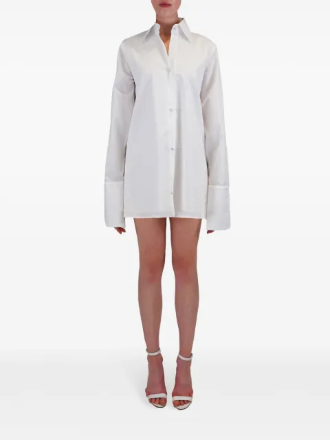 AZEEZA Kareena mini shirt dress KARREENAMINIPOPWHT - 3