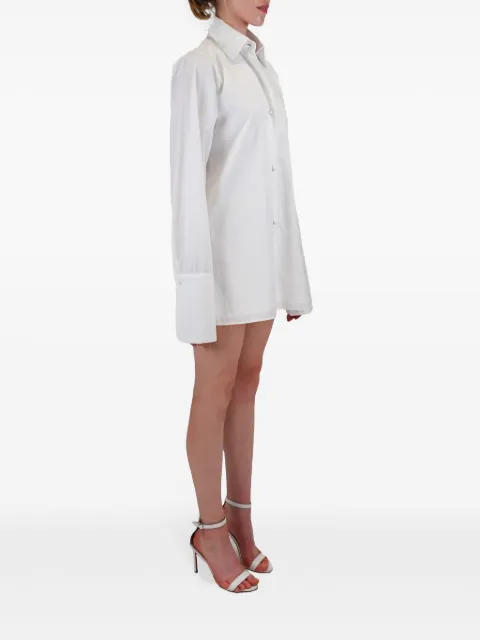 AZEEZA Kareena mini shirt dress KARREENAMINIPOPWHT - 2