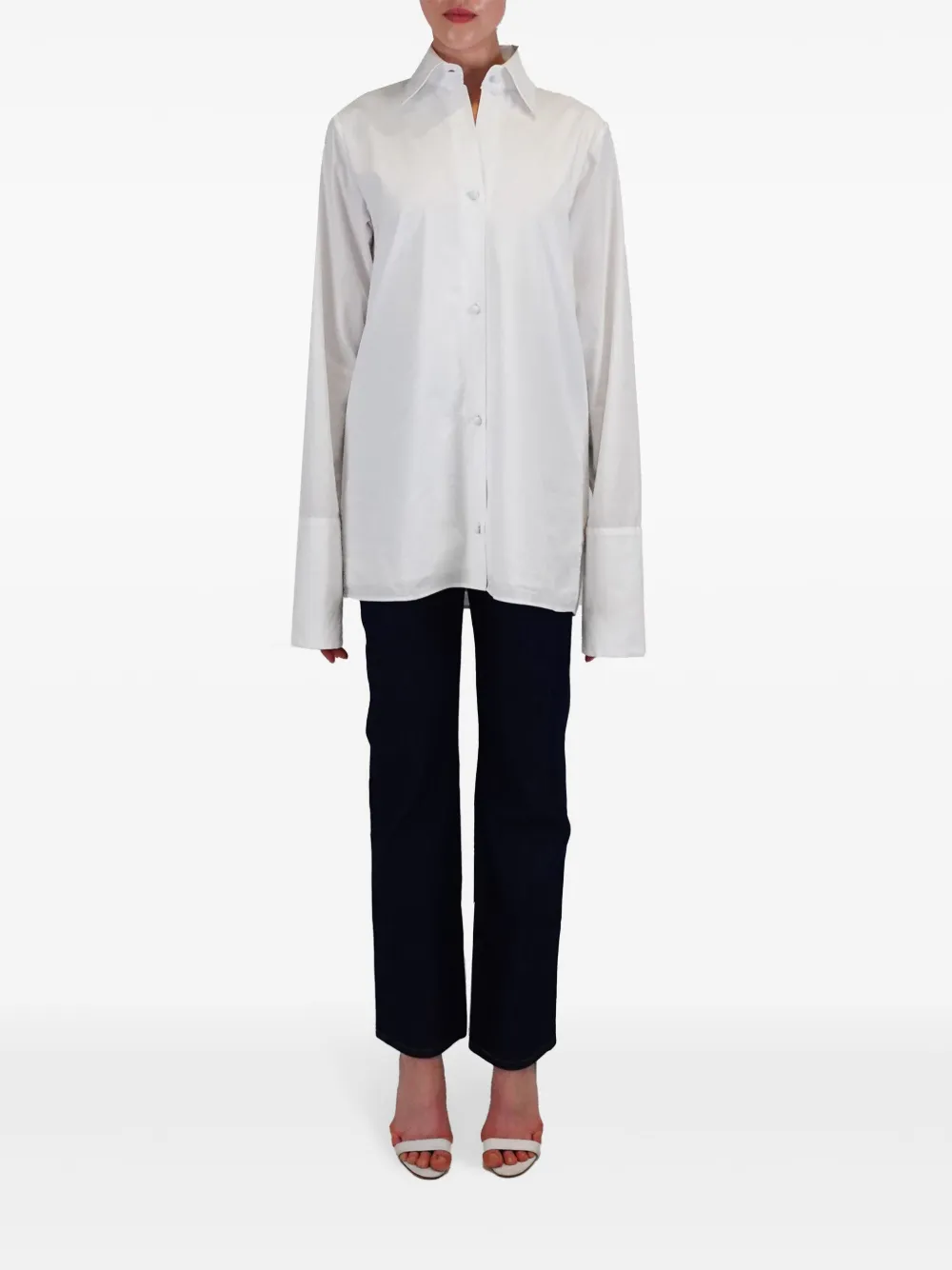 AZEEZA Kareena mini shirt dress - Wit