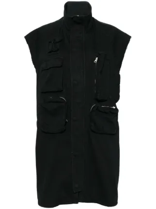 MM6 Maison Margiela マルチポケット ジップベスト | ブラック MM6 Maison Margiela マルチポケット ジップベスト | ブラック