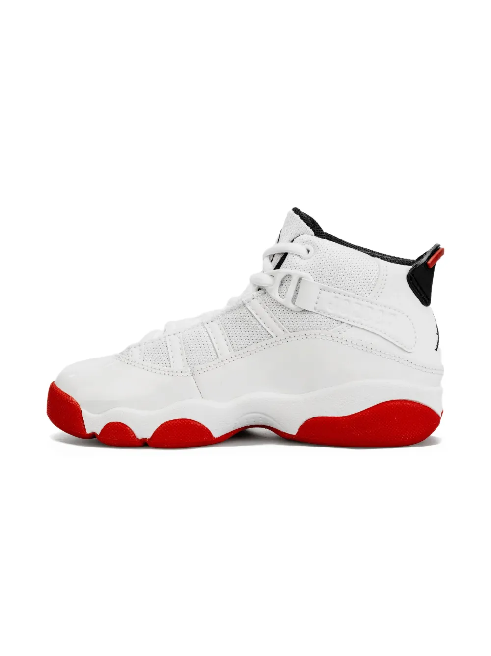 Jordan Kids Sneakers 6 Rings "White/University Red" | Image 6