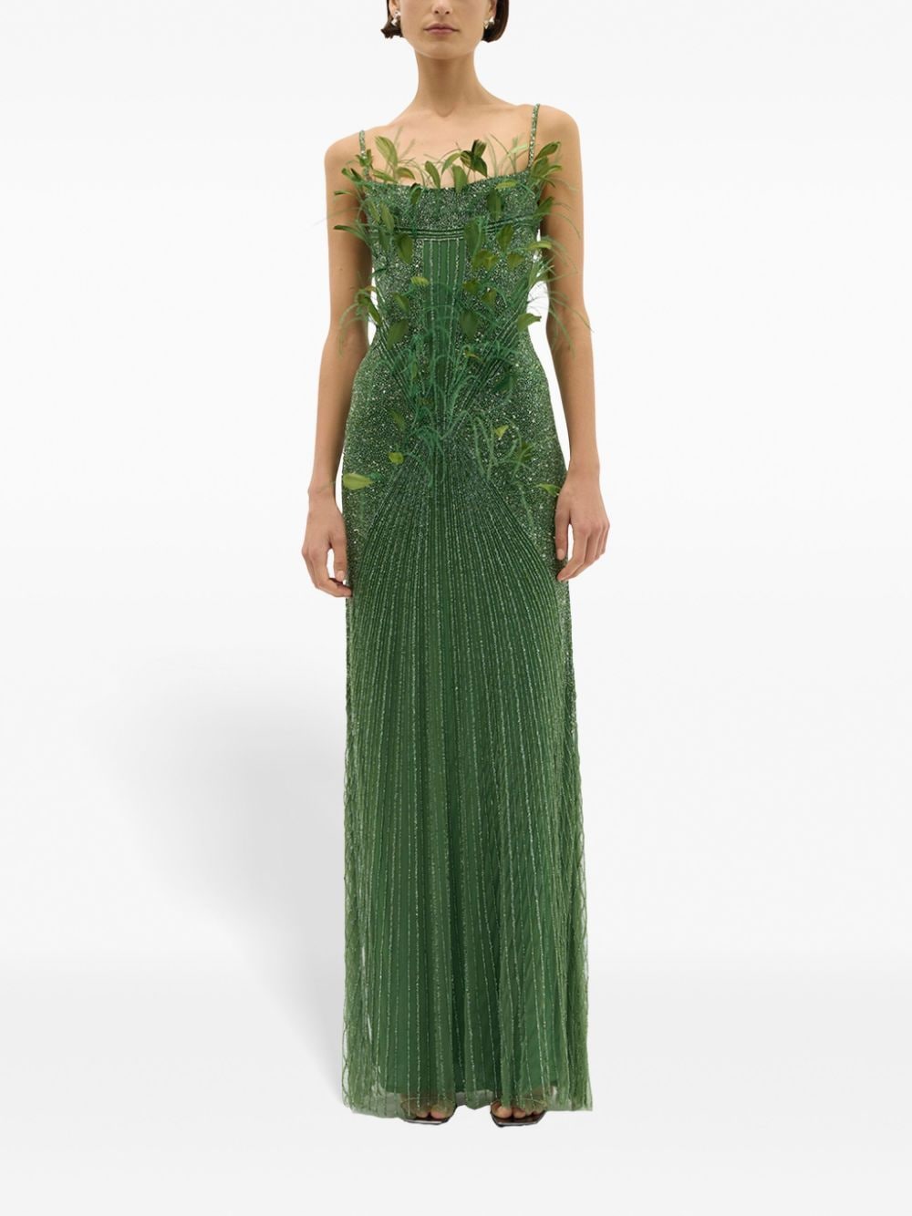 Shop Rachel Gilbert Astra Gown In Green