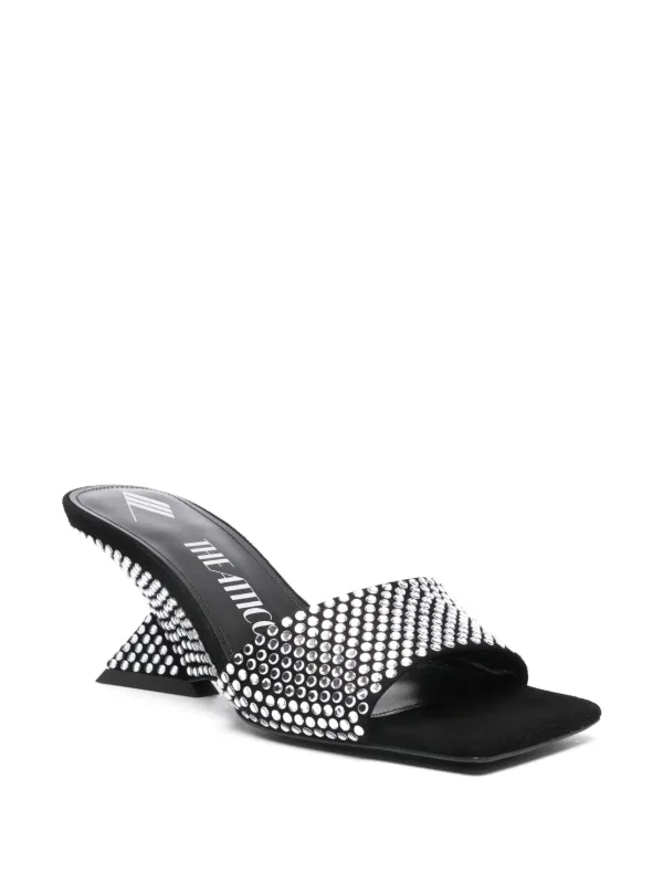 The Attico 60mm Cheope Mules | Black | FARFETCH