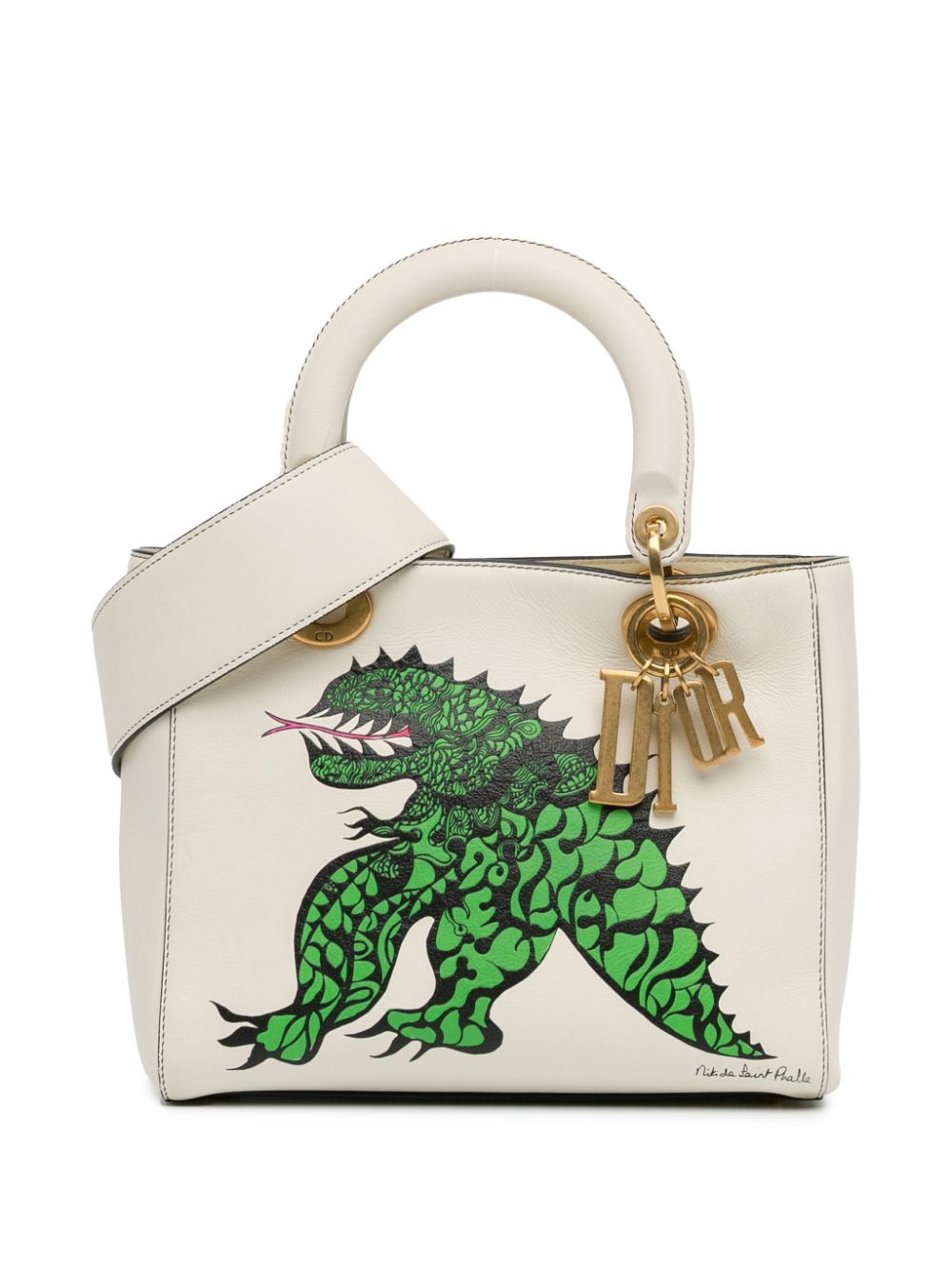 Christian Dior Pre-Owned 2018 x Niki De Saint Phalle Limited Edition Medium Dragon Lady Dior satchel - White