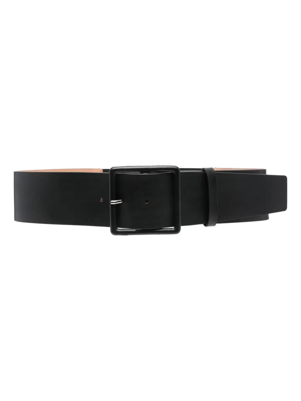 Max Mara Elastische leren riem Zwart