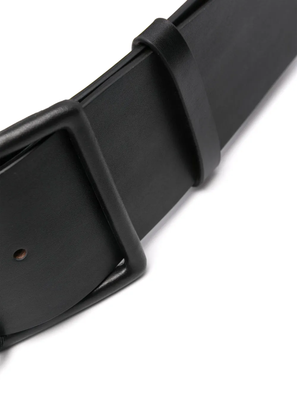 Max Mara Elastische leren riem Zwart