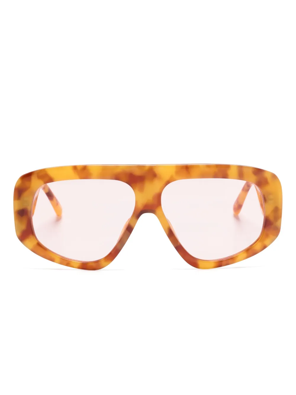 Linda Farrow x The Attico oversized-frame sunglasses - Brown