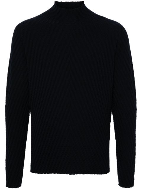 Giorgio Armani jacquard mock-neck sweater Men