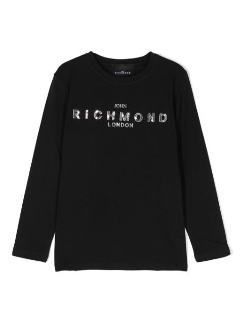 John Richmond Junior playera con logo de lentejuela