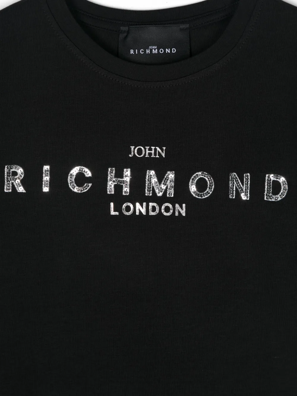 John Richmond Junior T-shirt met logo Zwart