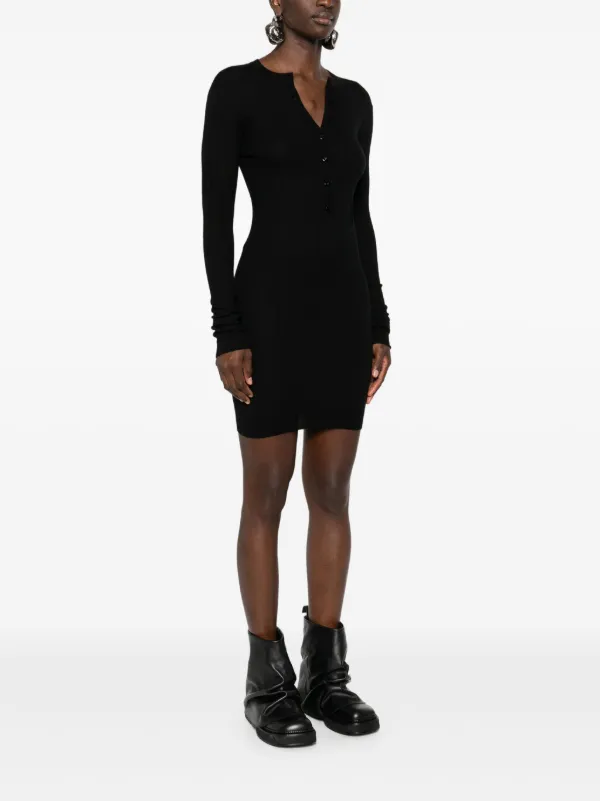 The Attico ribbed-knit Mini Dress | Black | FARFETCH UK