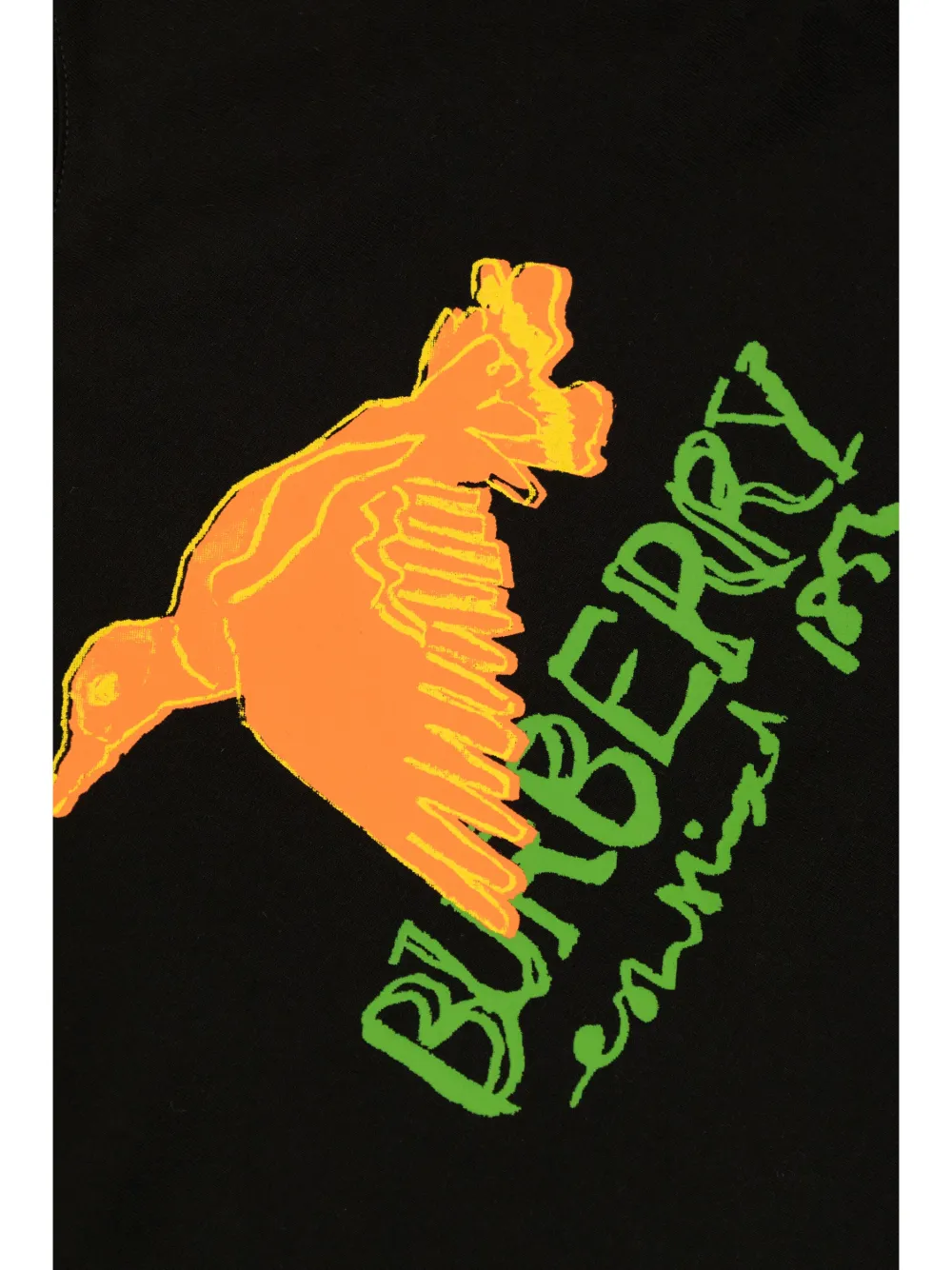 Burberry Kids T-shirt met grafische print Zwart