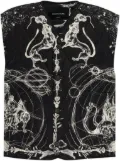 Fabiana Filippi animal-motifs quilted gilet - Black