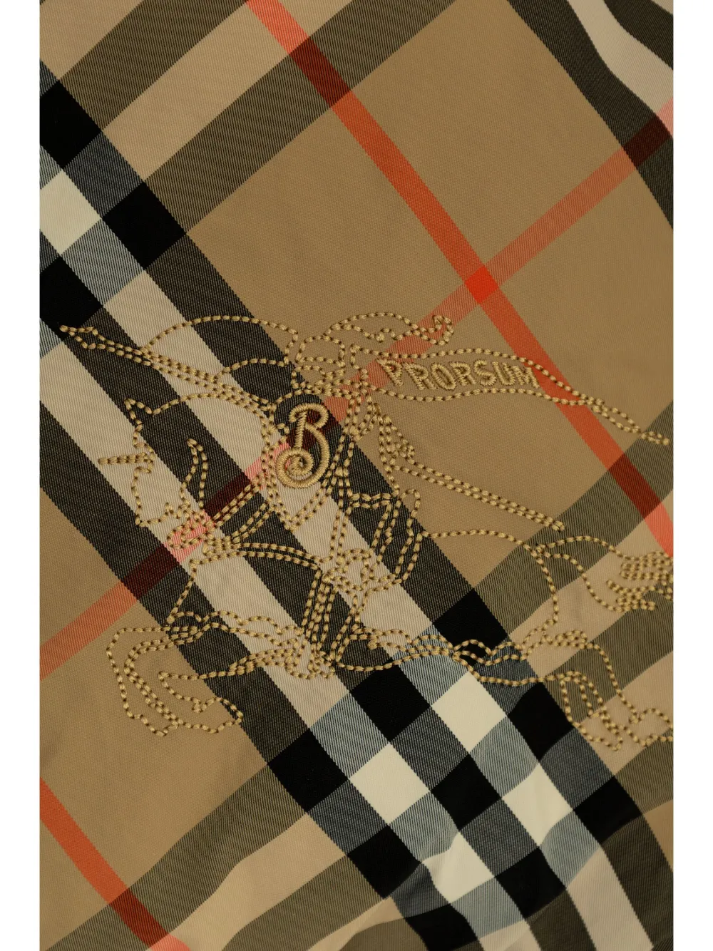 Burberry Kids Geruit donsjack Beige