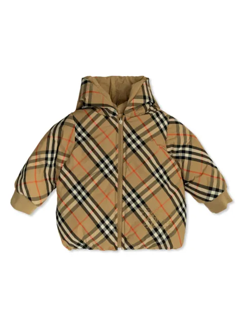 Burberry Kids check-print puffer jacket