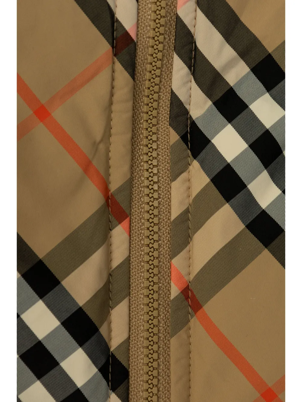 Burberry Kids Geruit donsjack Beige