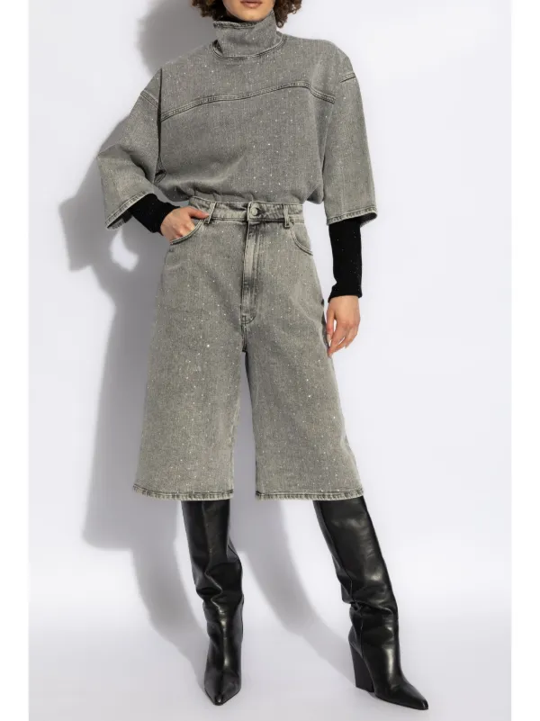 Fabiana Filippi ラインストーン デニムトップ | グレー | FARFETCH JP