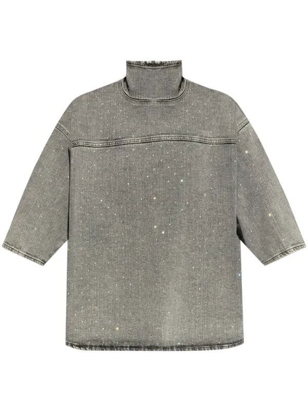 Fabiana Filippi ラインストーン デニムトップ | グレー | FARFETCH JP