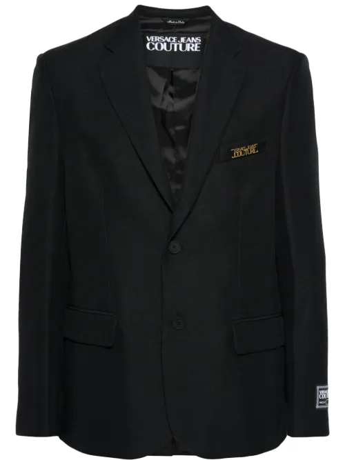 Blazer à logo appliqué - Versace Jeans Couture - Modalova