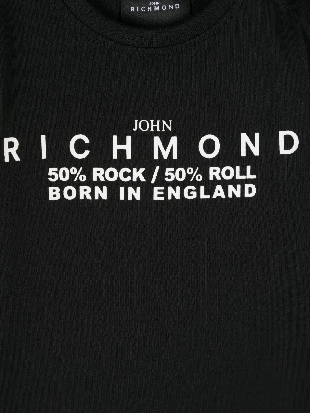 John Richmond Junior T-shirt met logoprint Zwart