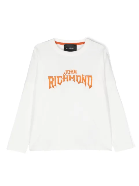 John Richmond Junior logo-embroidered T-shirt