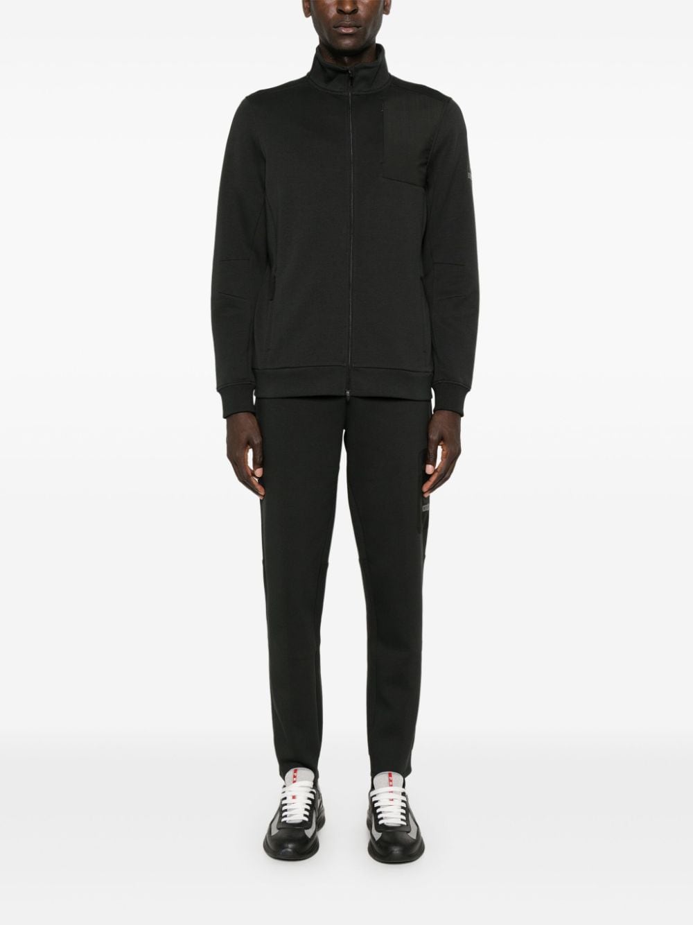 Boggi Milano stand-up collar zipped sweatshirt - Grijs