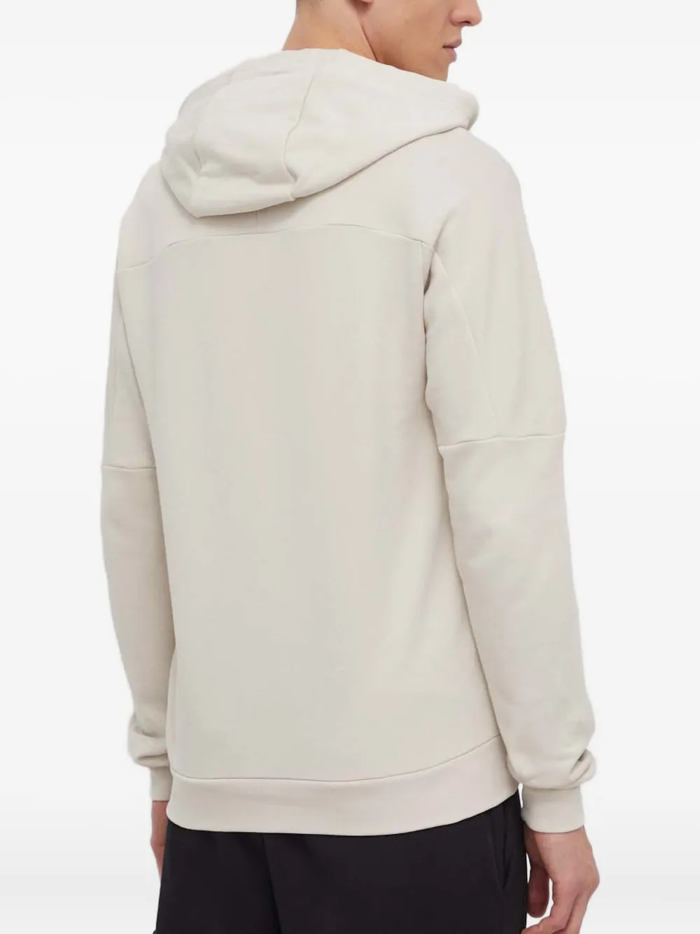 Ea7 Embossed-logo Hoodie In White