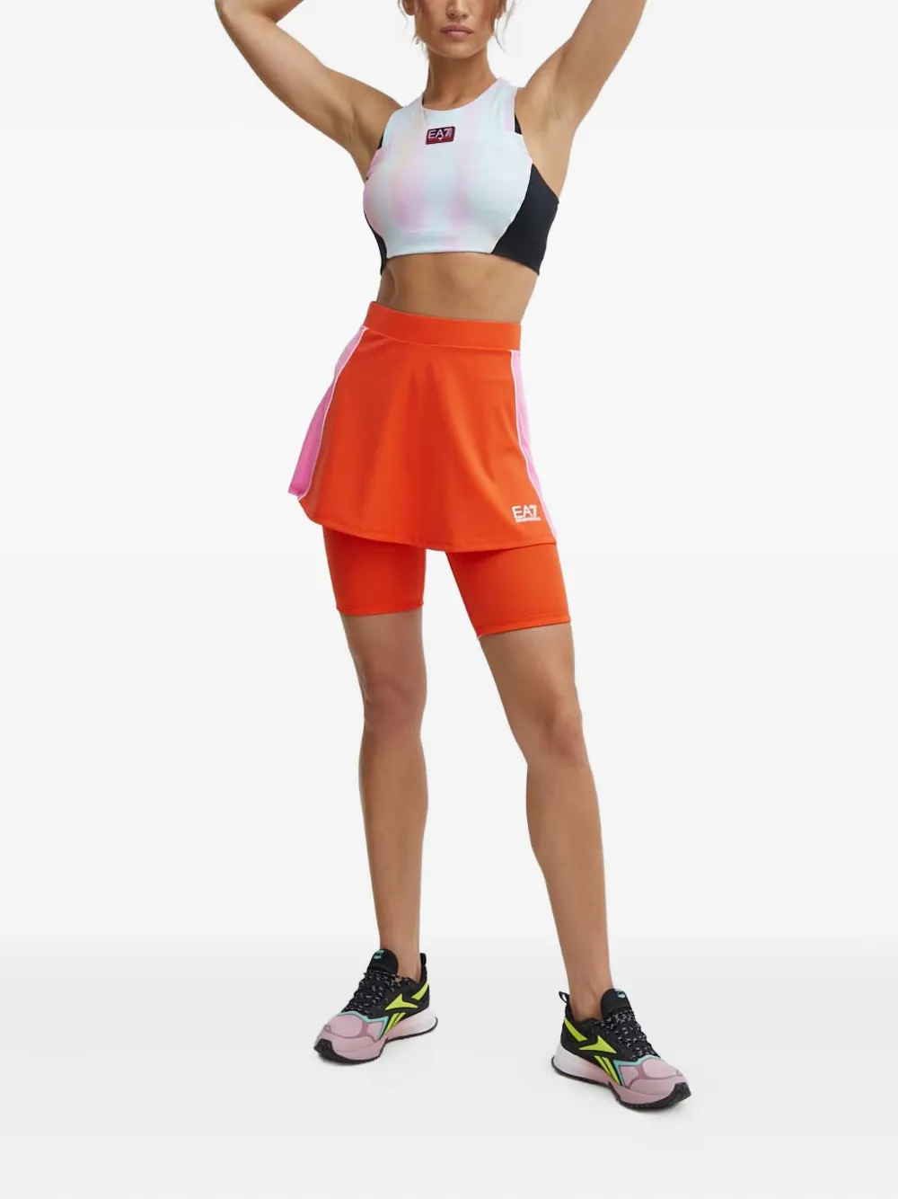 Ea7 Emporio Armani VENTUS7 logo-print mini skirt | A-Line Skirts | Image 2