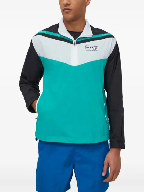 Ea7 Emporio Armani logo-print zipped jacket