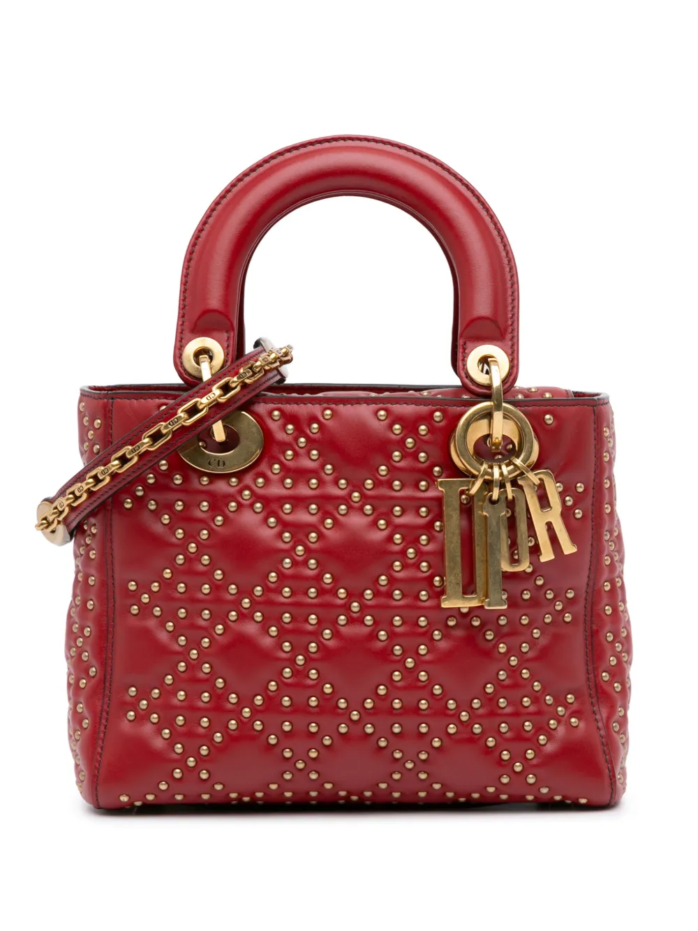 Christian Dior Pre-Owned 2017 レディ ディオール サッチェルバッグ M - レッド Christian Dior Pre-Owned 2017 レディ ディオール サッチェルバッグ M - レッド