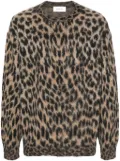 Laneus leopard-pattern sweater - Brown