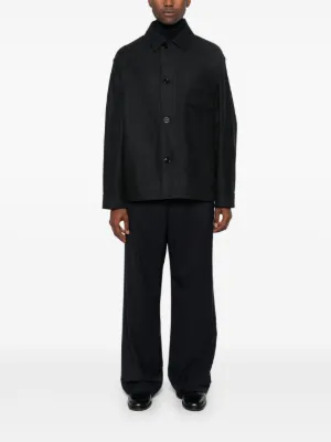 ジャケット・アウター LEMAIRE LIGHT FELTED WOOL LONG OVERSHIRT LEMAIRE LIGHT FELTED WOOL LONG OVERSHIRT