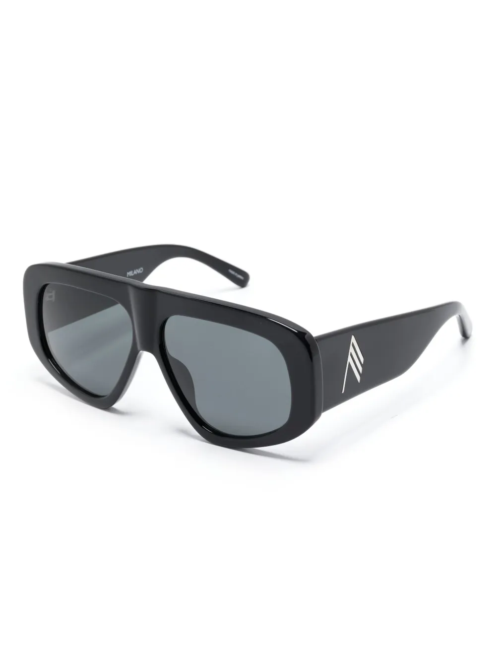 The Attico x  zonnebril met oversized montuur - Zwart